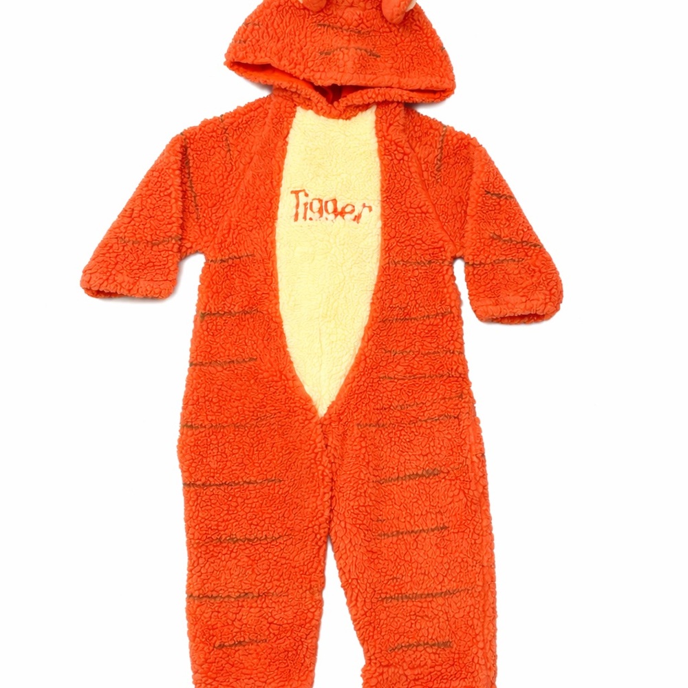 Disney World Kids Tigger Costume 4–6T Plush Winnie the Pooh Hooded Romper